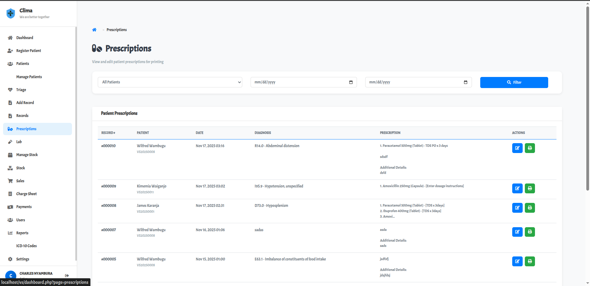 Prescription Management