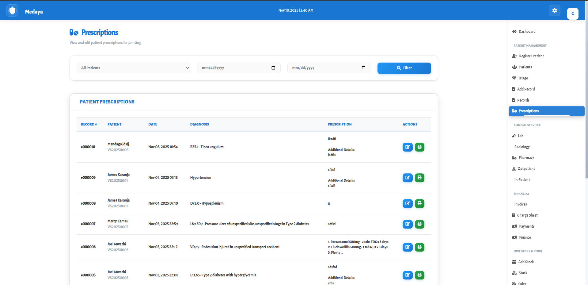 Prescription Management